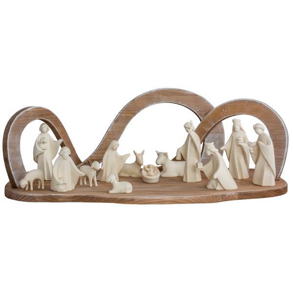Crib stable dunes brown and Aram Figures 15 pcs. - natural
