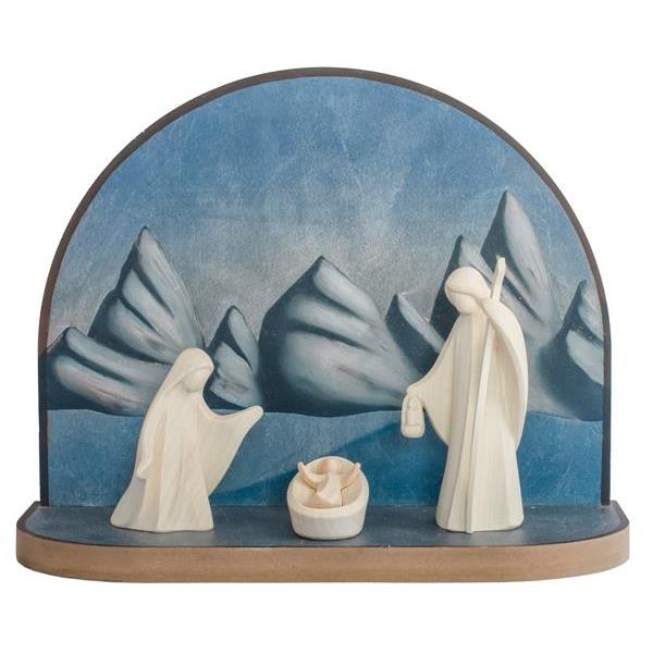 Round arch blue with Holy Family Aram - natural
