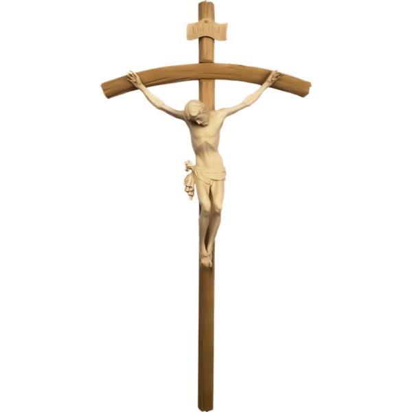 Crucifix Tacca + carved curved cross - natural