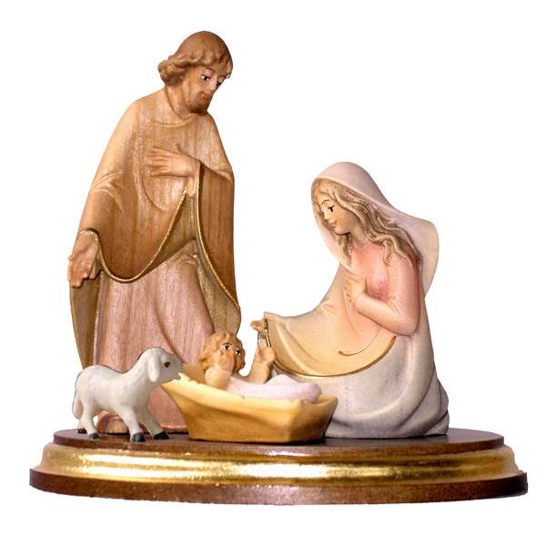 Nativity Scene "Paul" 4 pzes. + plinth - natural