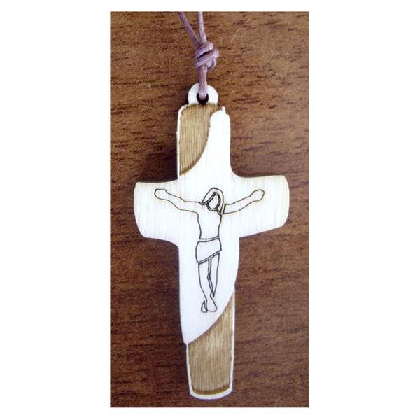 Mini francis cross with cord - -