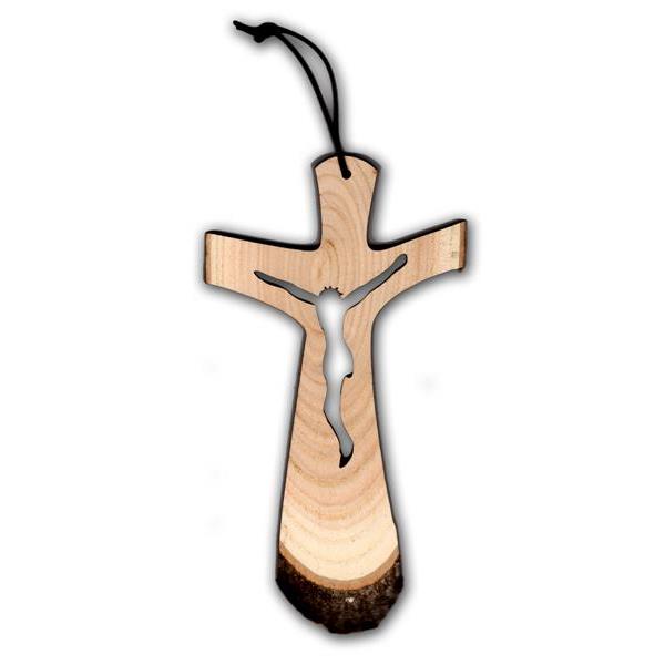 Cross made of chestnut wood - -