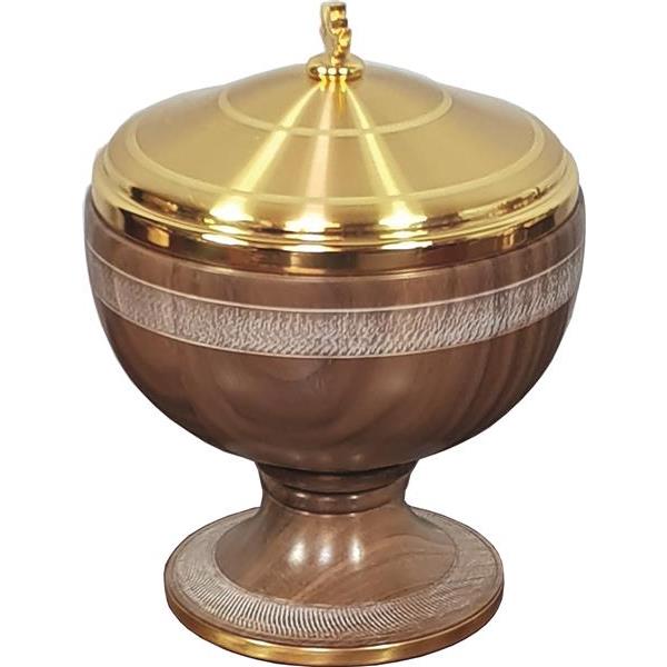 Pyx chalice wood nut with lid 12x12cm - -