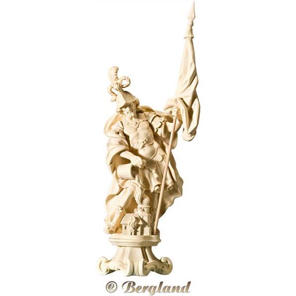 St. Florian baroque on pedestal - natural