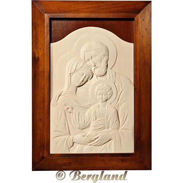 Icon Holy Family Byzantine with frame - natural