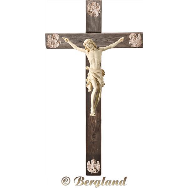 Corpus Pisa on cross "Old wood" with Evangelists - natural