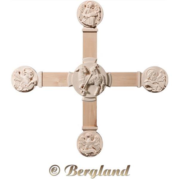 Cross with Evangelists and Easter Lamb - natural