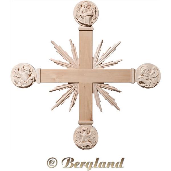 Cross with Evangelists and rays - natural