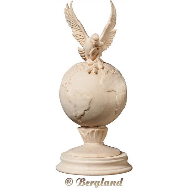 Dove of peace on globe - natural